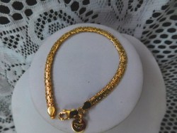 bronzoro 18kp woven bracelet b6